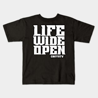 Cboystv Merch Life Wide Open Kids T-Shirt